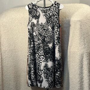 Effortless style by Citiknits Black print dress